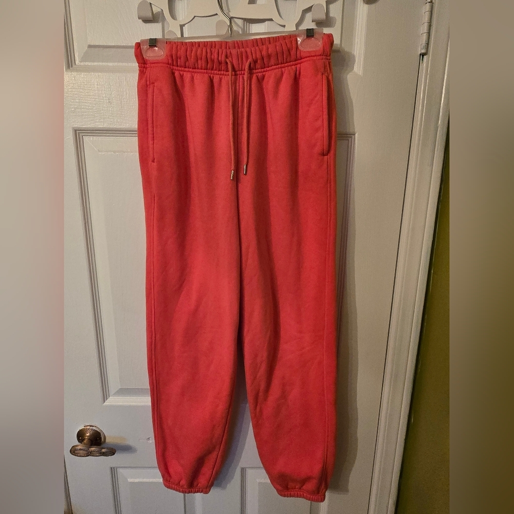 Old Navy Coral-Red Elastic Waist Joggers Size S
